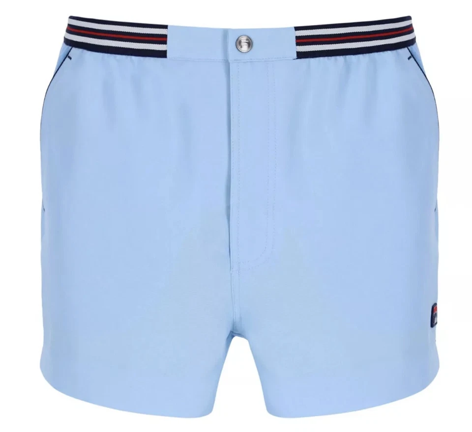 FILA Borg Hightide Wimbledon Retro Azul Cielo Tenis Shorts-Man City de Colores - Imagen 1 de 4