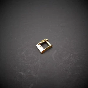 New 8mm Gold Tone Watch Strap Buckle NOS (#35) - Picture 1 of 2