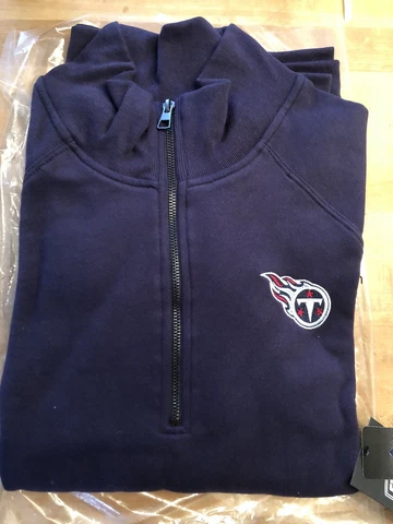 TENNESSEE TITANS Fleece XL - Navy - OTS 1/4 Zip - NEW Cover
