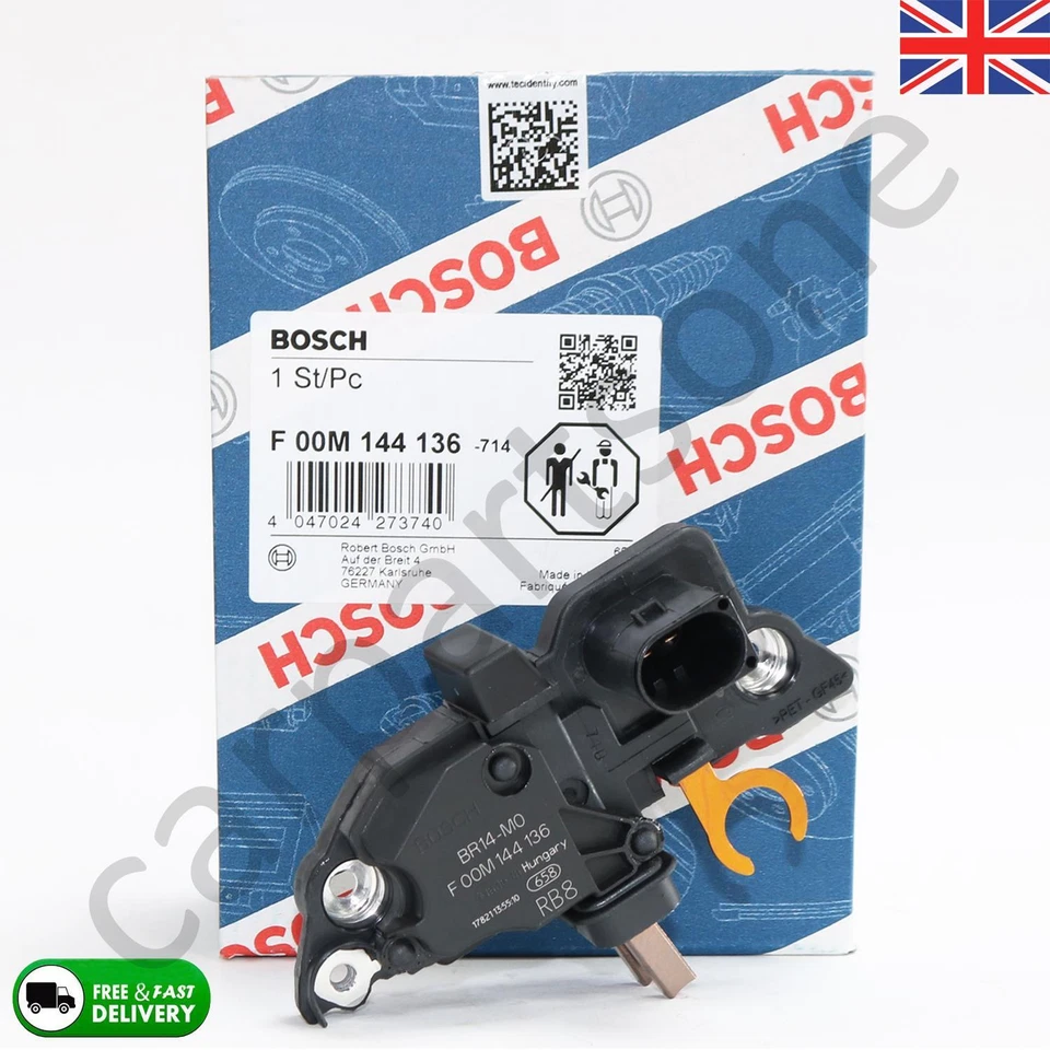 12V Bosch Alternator Regulator For Audi Seat Skoda VW - F00M144136 F00M145225 - Image 1 of 3