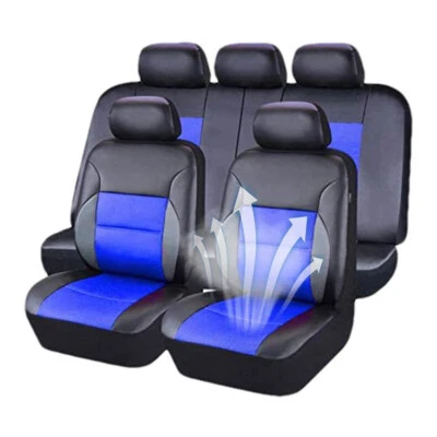 PU Leather Car Interior Seat Covers  Cushion Protector Breathable Accessories - Image 1 of 4