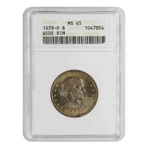 1979 Susan B. Anthony Dollar ANACS MS65 Wide Rim - Picture 1 of 2