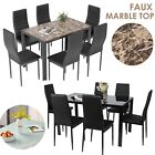 Dining Table Set 5/7 Pcs Kitchen Room Table and PU Leather Chairs for Breakfast