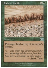 Magic the Gathering MTG Fallow Earth (227) Sixth Edition   LP