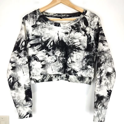 Balance Athletica Essence Cropped Sweatshirt Womens S Black White Tie Dye Active - Image 1 of 4