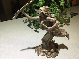 Franklin Mint Cheyenne Brave Fine Pewter Figure By Jim Ponter FREE SH - Picture 1 of 10