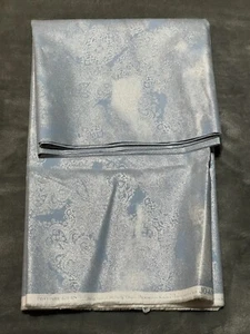 2 Yard Piece of Light Blue and Silver Cotton Blend Fabric 44 Wide - Picture 1 of 8