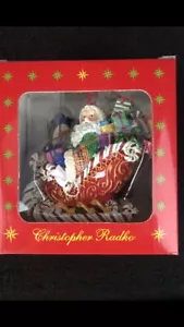 Nuevo adorno vintage CHRISTOPHER RADKO "Candy Ride Santa II" - Imagen 1 de 4