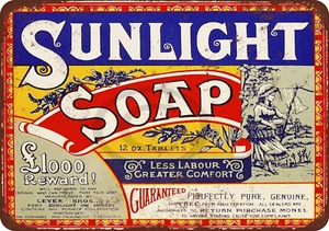 1921 Sunlight Soap Vintage AD Reproduction METAL SIGN 8 x 12 - Picture 1 of 1