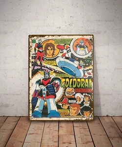 Plaque métal vintage Goldorak Panneau Décoration Déco Affiche Bd Poster comics - Imagen 1 de 3