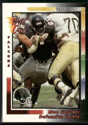 Moe Gardner 1992 Wild Card 50 Stripe #151 Atlanta Falcons - Image 1 of 2