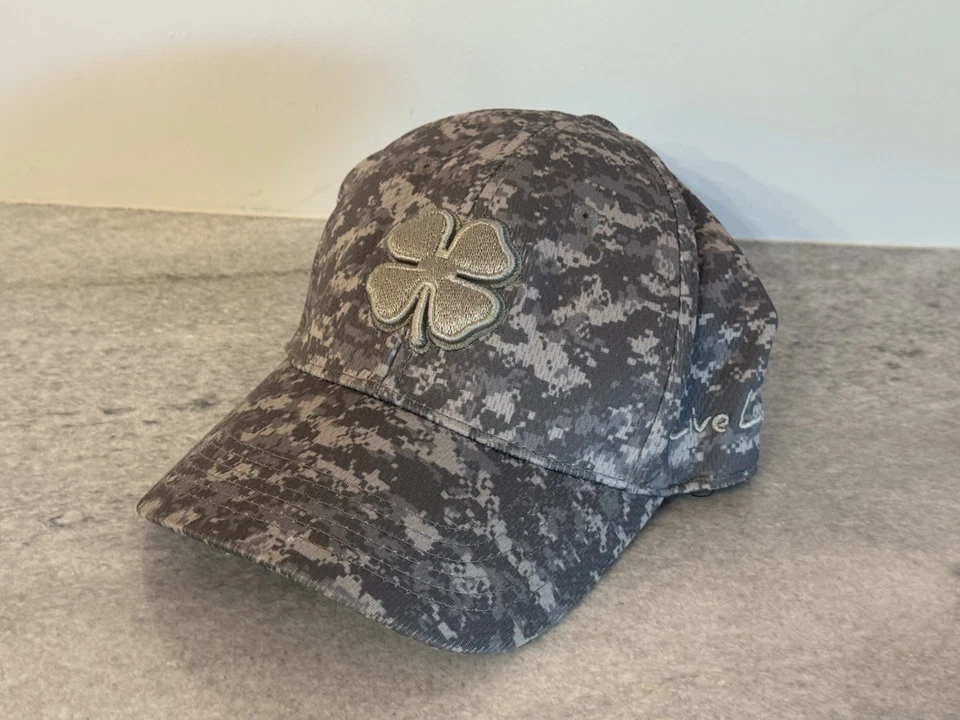 Black Clover LIVE LUCKY Top Golf Camo Strapback Hat Cap - Изображение 1 из 4