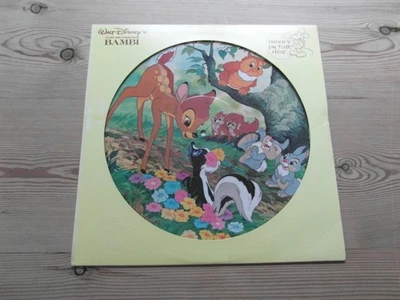 WALT DISNEY-BAMBI-STORY & SONGS-PICTURE DISC-VG-VG+ 1982 - Image 1 of 4
