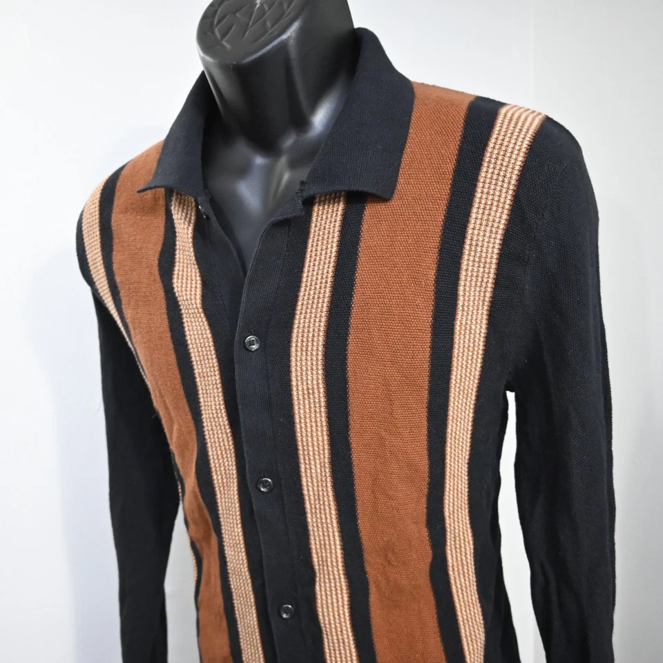 Express Cardigan Sweater Striped Long Sleeve Mens Size Small - Image 1 of 4