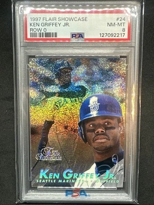 Flair Showcase 1997 - Ken Griffey Jr #24 fila 0 PSA 8 casi como nuevo Foto 1 de 2