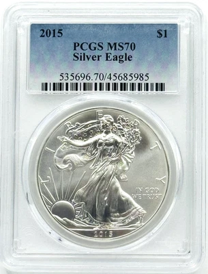 2015 SILVER EAGLE PCGS MS70 - Image 1 of 4