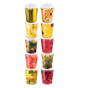 Containers With Lids 10pack 32oz Food Storage Plastic Deli Meal Prep Microwave - Picture 1 of 7