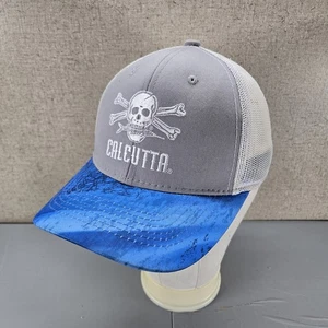 Sombrero de Pesca Calcuta Gris/Azul Malla Estilo Camionero Snapback Bordado Logo Gorra - Imagen 1 de 11