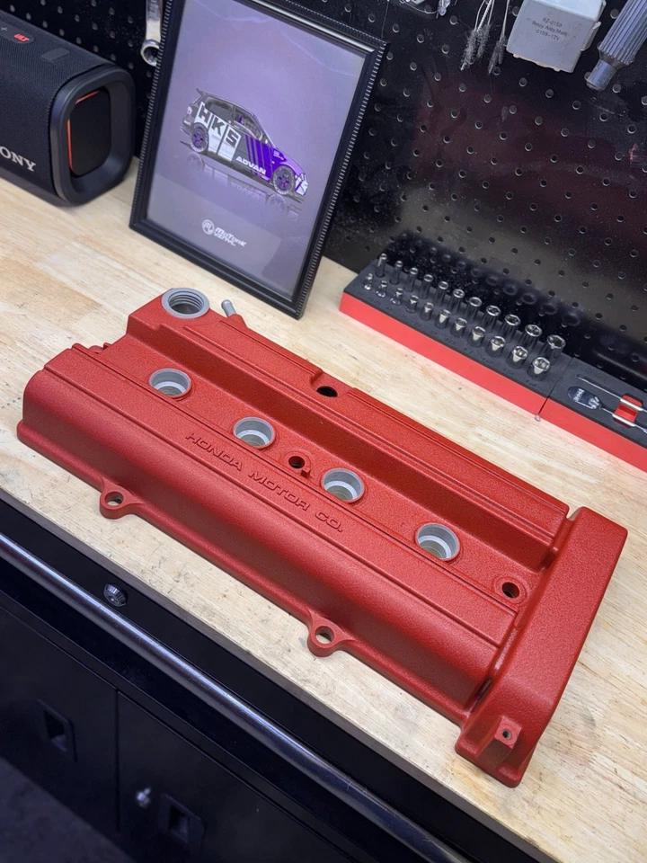 90-01 ACURA INTEGRA CRV B 系列 B18B1 B18 B20 B20B B20Z 气门盖皱红色 — 第 1/4 张图片