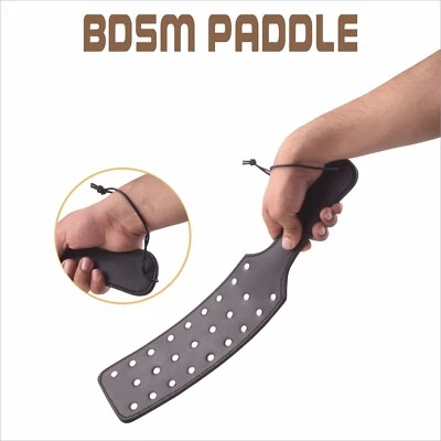 LEATHER PHOBIA Real Handmade Leather Spanking Paddle BDSM Leather Slapper Slave Fetish Whip