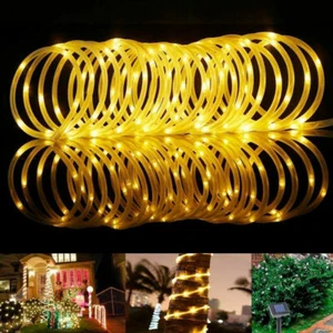 32FT 100 LED Solar Rope Tube Lights String Light Waterproof Outdoor Garden Lamp - Picture 1 of 16