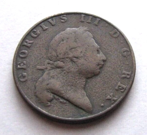 Bermuda KM5 Penny 1793 decent low grade Cover