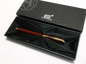 Montblanc Noblesse Oblige # 15250 Red Gold Trim Ballpoint Pen - Picture 1 of 24
