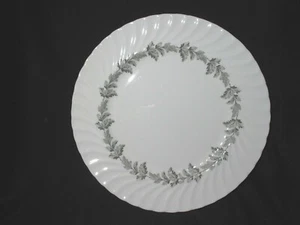 Aynsley Oak Leaf Gray Dinner Plate Vintage Bone China Made in England - Picture 1 of 2