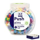 Push Pins In Tub - Stationery Notice Fabric Board Signs School Posters Office