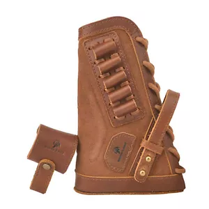Leather Buttstock .308 .357 .22lr with Sling for No Drill Your Gun Right / Left - Picture 1 of 71