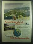 1949 Pan American Airlines Ad - Plan to roll down to Rio only 27 hours