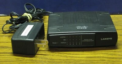 Cisco Linksys Compact 5-Port 10/100 Workgroup Ethernet Switch - EZXS55W - Image 1 of 4