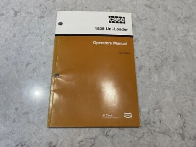 Case 1838 Uni-Loader Operators Manual Rac 9-25010 JI CASE A TENNECO COMPANY - Image 1 of 4