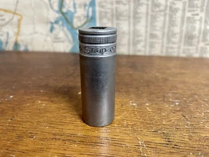 VINTAGE SNAP-ON SF220 11/16" SAE 12 POINT 3/8" DRIVE DEEP SOCKET USA - Picture 1 of 7
