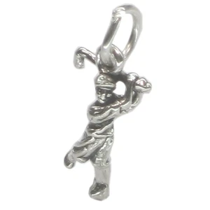 Charm minúsculo golfista de plata esterlina .925 x 1 Charms de golf- - Imagen 1 de 5