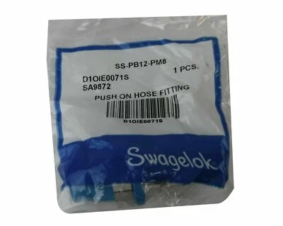 Swagelok Appliqué Matériel Amat à Pousser Tuyau Fixation SS-PB12-PM8 3300-00699 - Image 1 of 4