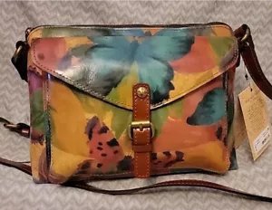 Patricia Nash Avellino Leather Purse Watercolor Butterfly Shoulder Crossbody Bag - Picture 1 of 11
