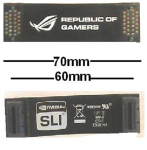 Asus 7cm schwarz flexibel SLI Bridge Brücke 70mm 60mm flex 6cm ROG gamers black - Afbeelding 1 van 1
