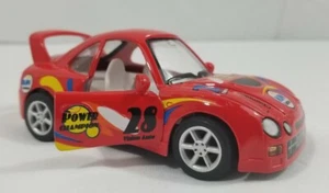 Kinsfun Racing Red Toy Car Pull Back DieCast KT5010 Openable Door - Picture 1 of 10