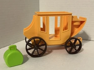 Fisher Price Little People 1982 Yellow Stagecoach Luggage Western Town Vintage - Picture 1 of 4