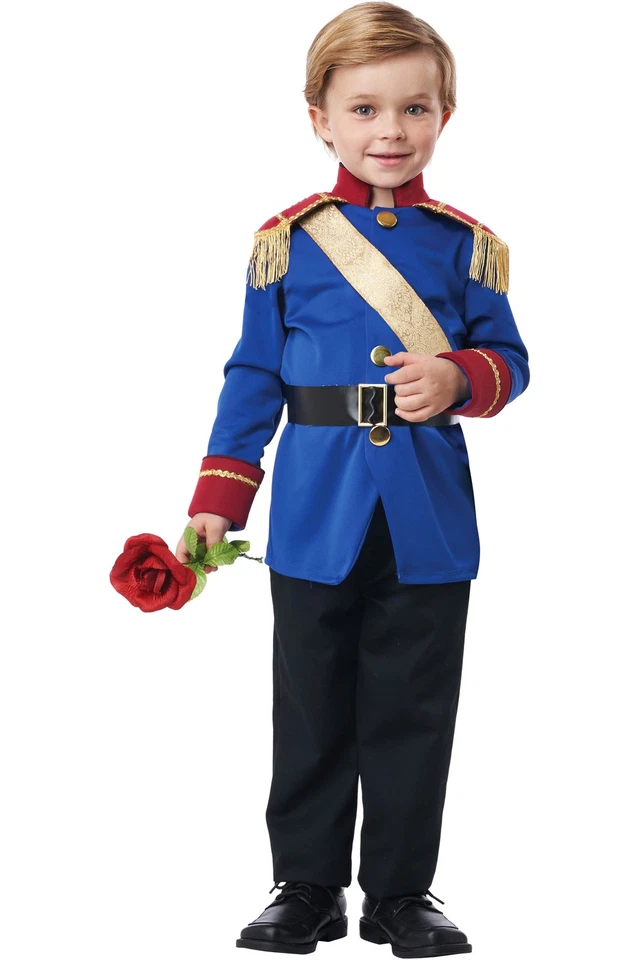 Disfraz de príncipe para niños pequeños chaqueta real faja cinturón cuentos de hadas Halloween 2122 028 Foto 1 de 1