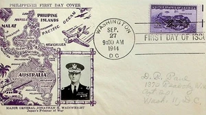 FDC #925-28, 9/27/1944, D.C. CROSBY CACHET - Picture 1 of 2