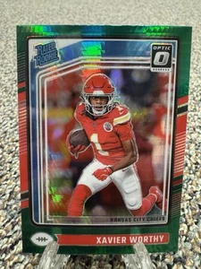 ๐ฅ2024 Optic Xavier Worthy Rated Rookie Green Hyper RC #300๐ฅ - Picture 1 of 2