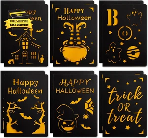 Halloween Cards Die Cut Design Happy Halloween Greeting Cards with Envelopes and - Picture 1 of 9