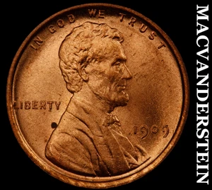 1909 Lincoln Wheat Cent - RD Choice Gem Brilliant Unc++++ Lustrous #F2569 - Picture 1 of 2