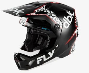 Fly Racing Formula CP DBK Helmet Black White Red S - Picture 1 of 8