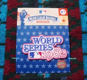 Official 1982 MLB World Series Patch St Louis Cardinals vs Milwaukee Brewers - Picture 1 of 1