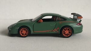 2010 Porsche 911 GT3 RS Green - Kinsmart Pull Back & Go Metal Model Car