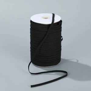 180 Yards Elastic 1/4” 6 mm Black For Headband Clothing Wholesale Bulk Roll B180 - Picture 1 of 3
