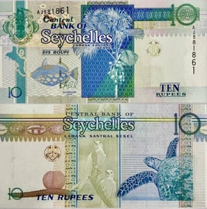 2013 Seychelles 10 Rupees P-42 New UNC Banknote - Picture 1 of 2